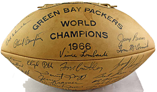 Super Bowl 1966 - Signed Ball by Green Bay Packers